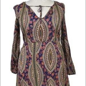 Plus size A-line boho style dress